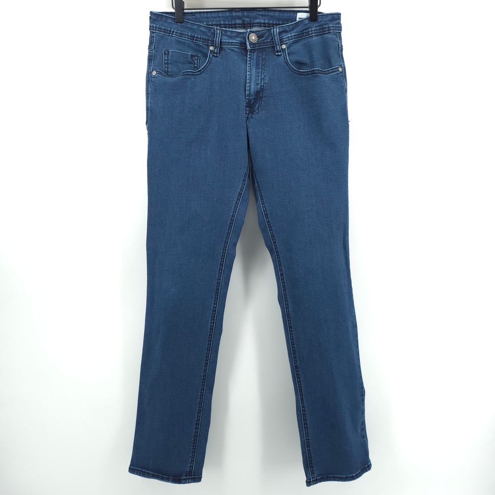 Buffalo David Bitton Adam Mens Jeans 32x32 Blue Slim Stretch BM22340